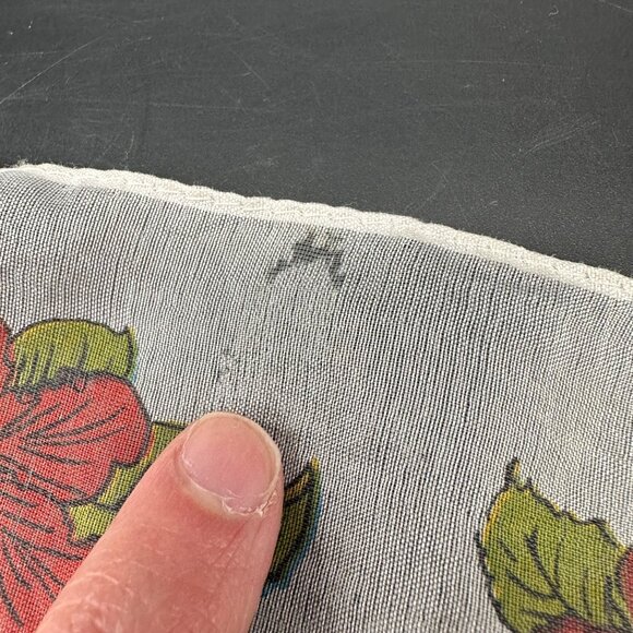 Vintage Freeport Grand Bahama Island Souvenir Scarf Shear Tropical Map Red - Picture 5 of 11